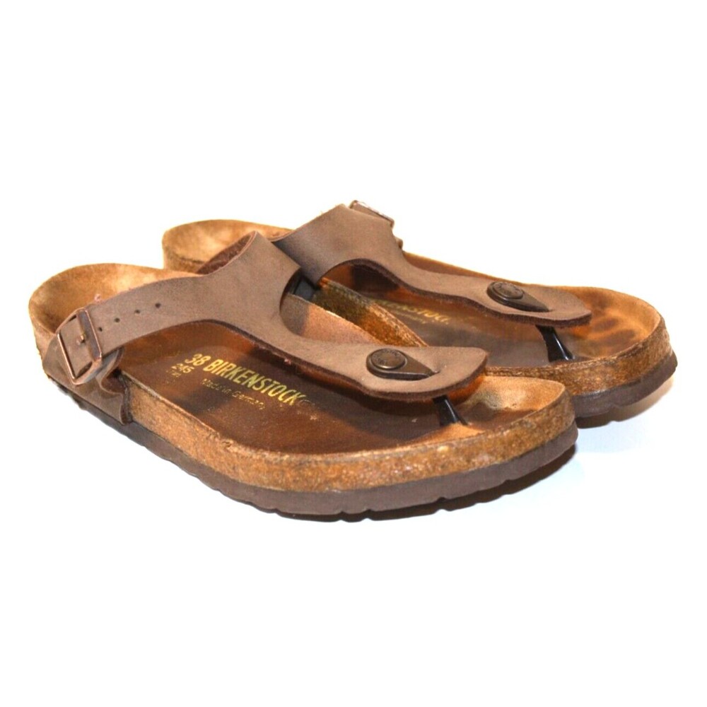 Birkenstock Gizeh Brown Sandals Slides Slip-On's Unisex Women's Shoe sz 8 *READ